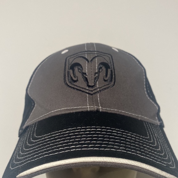 NWOT RAM truck hat grey black white embroidered adjustable back strap - Picture 5 of 8